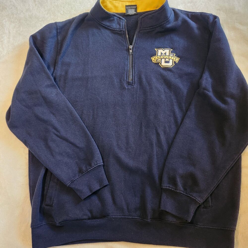 Marquette Golden Eagles Colosseum Quarter-Zip Pullover Jacket - Men's XL - EUC